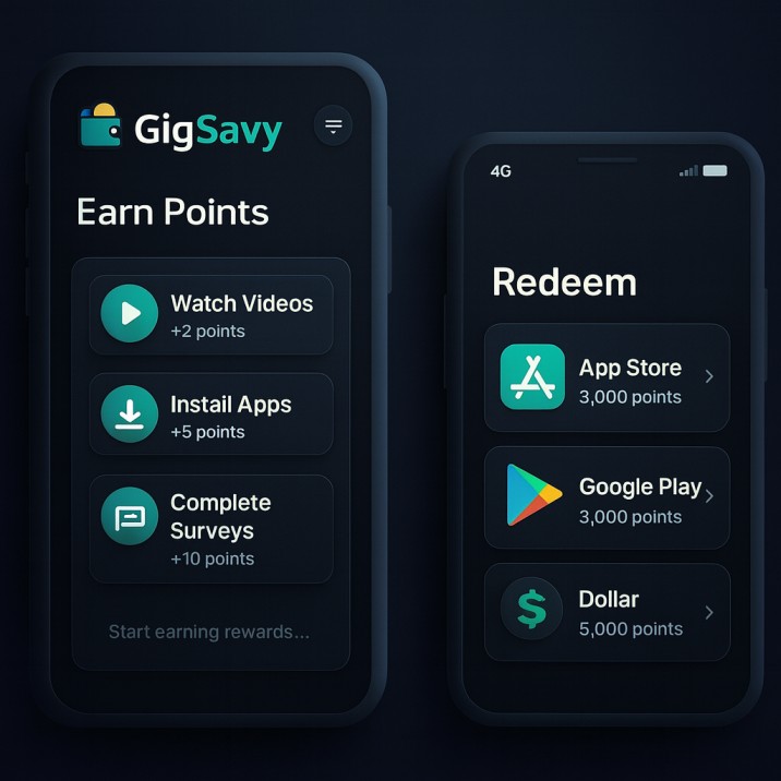 GigSavy dashboard preview